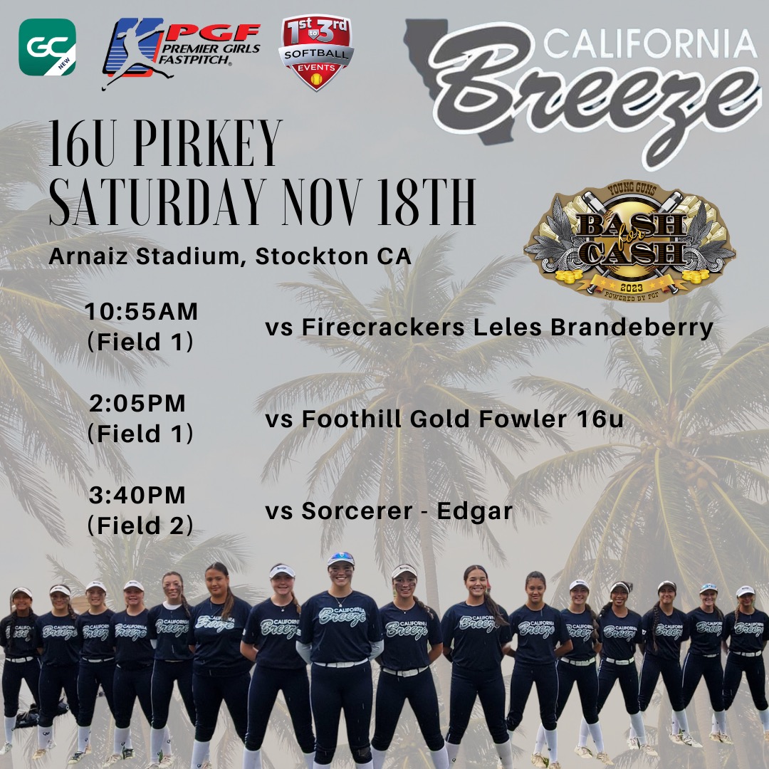 cabreezepirkey's tweet photo. Getting after it in Stockton this weekend!! Go Breeze! π΄π΄
#cabreezepirkey #californiabreeze #softball #teamfirst #gobreeze #strongertogether https://t.co/JaZ7pAyqAd