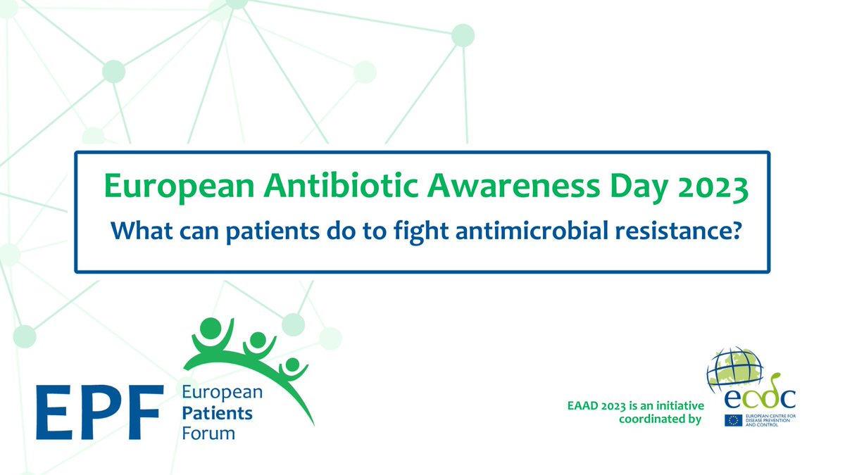 eupatientsforum's tweet photo. 📣 Today is the European Antibiotic Awareness Day!

This initiative is the perfect occasion to better understand Antimicrobial Resistance!

📄 Why is this relevant for patients? Read our article!

👉 https://t.co/gaQT5wnjfN

#EAAD #AntimicrobialResistance #KeepAntibioticsWorking https://t.co/Fd5ydwuUMC