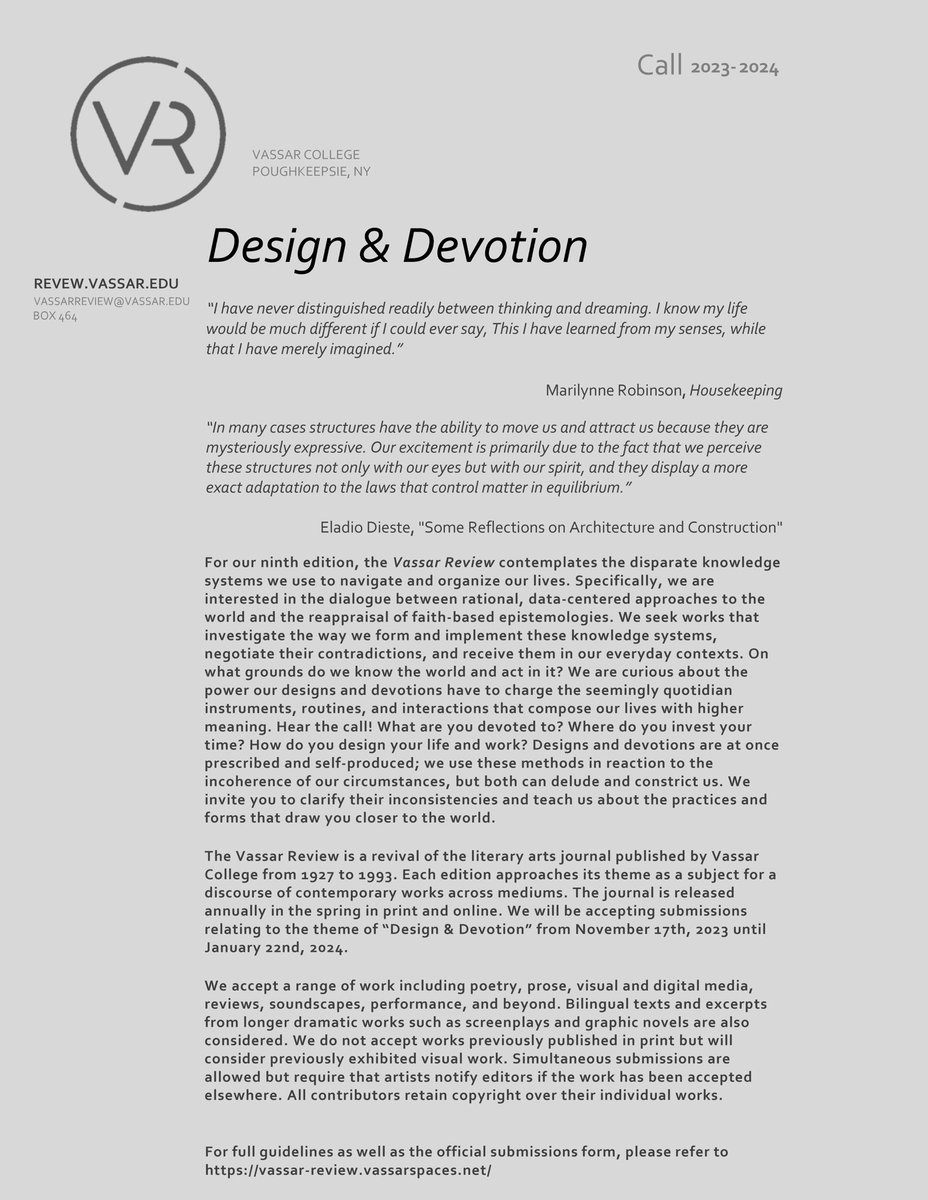 Vassar Review tweet media