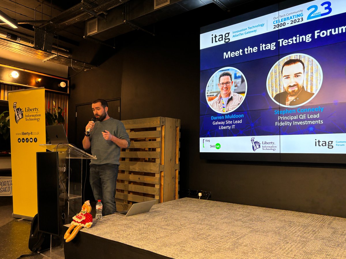 Liberty_IT's tweet photo. A huge shoutout to everyone who joined us at @portershed yesterday with itag &amp; itag Skillnet to dive into innovative testing strategies! 🚀

We'd a fantastic time exploring the world of software testing excellence and learning how to embrace incremental change for better results. https://t.co/JQrpx9rEaA
