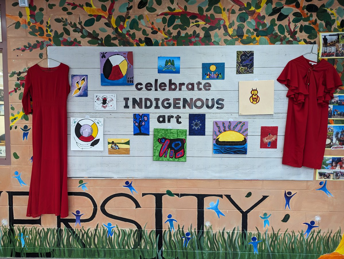 Indigenous Students &amp; friends at <a href="/auburn_eagles/">Auburn Eagles</a> came together to recreate and create these beautiful art pieces. Indigenous art helps maintain the connection between past and present generations. <a href="/HRCE_NS/">Halifax Regional Centre for Education</a>