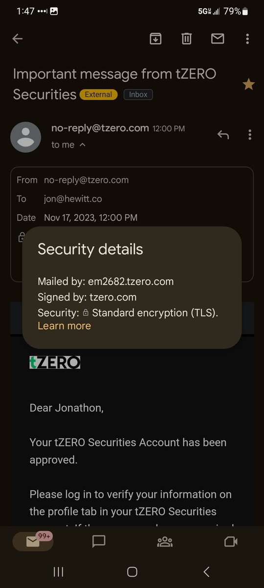 My tZERO Securities Account has been approved and bank account linked! AST had my email address so maybe my Teddy shares will show up soon!
