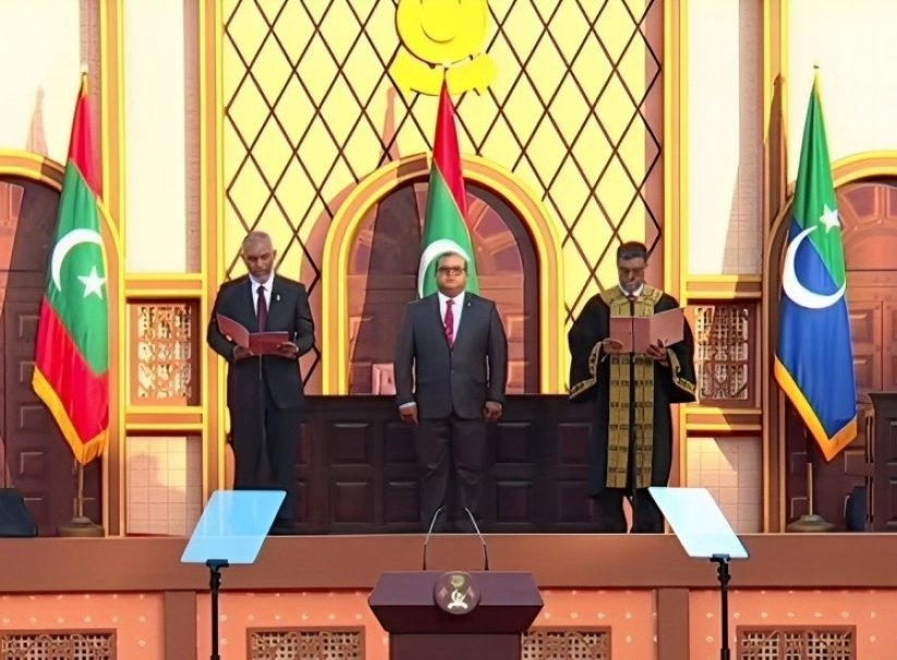 Congratulations to the President <a href="/MMuizzu/">Dr Mohamed Muizzu</a> and Vice President <a href="/HucenSembe/">Hussain Mohamed Latheef</a> on your inauguration. May your tenure be harmonious and bring peace, prosperity &amp; unity to our nation 🇲🇻
#Maldives