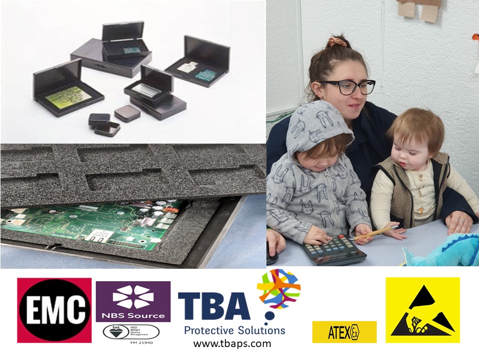#TBAPS star apprentice Elara Cotterill showing her cousin Atlas Lineker how to work out the amount of our  conductive PP needed to mould a quantity of our conductive boxes.
Amelia Lineker (mum + auntie respectively) wishes she would finish so she can put the works order through.
