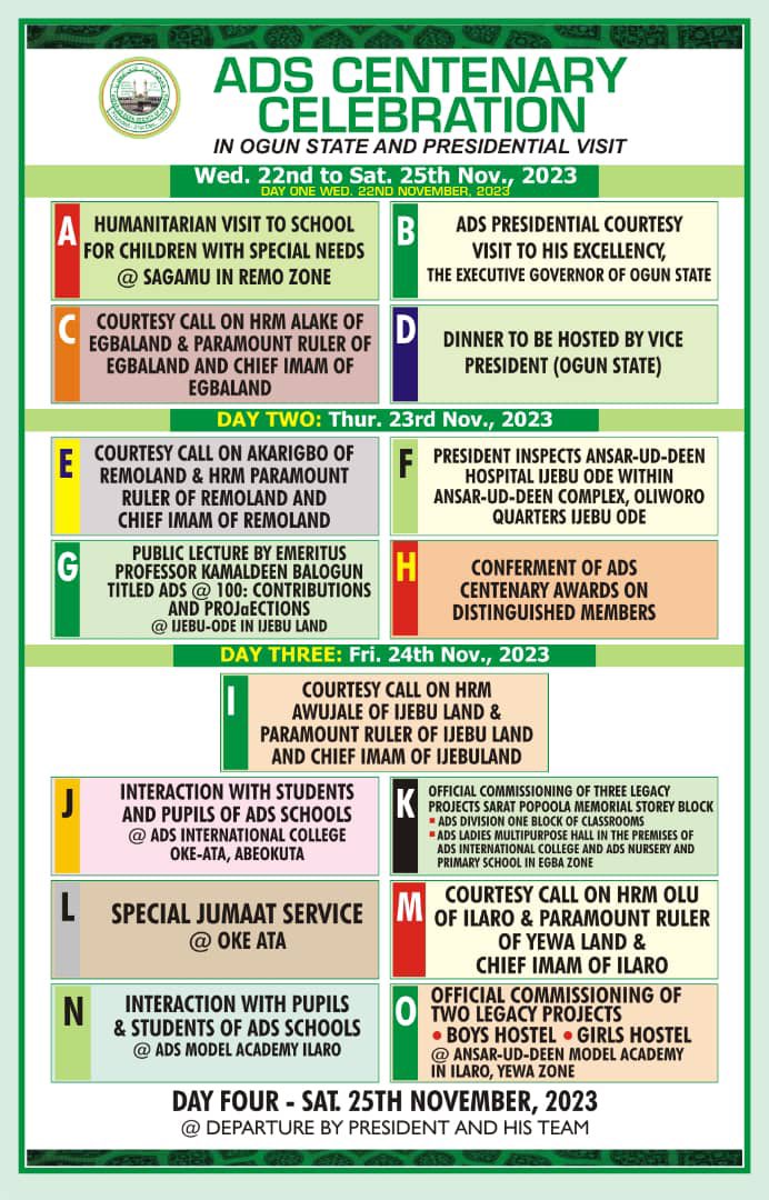 AlakaDeen's tweet photo. Alh Muhibdeen Allison led Ansar ud Deen Society, Ogun State Council set to Host the National President, Aare Dr Abdrafiu Ademola Sanni as he tour Ogun State to commemorate the 100years Anniversary of the Society. 
#ADS@100
#Ansar-ud-Deen@100years 
#AnsarudDeen100yearsAnniversary https://t.co/qMpCNzem5S