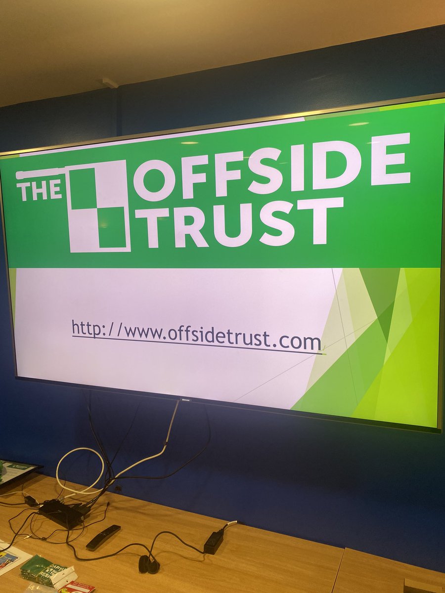 Supporting @OffsideTrust tonight at @LGCEaglesFC 💚