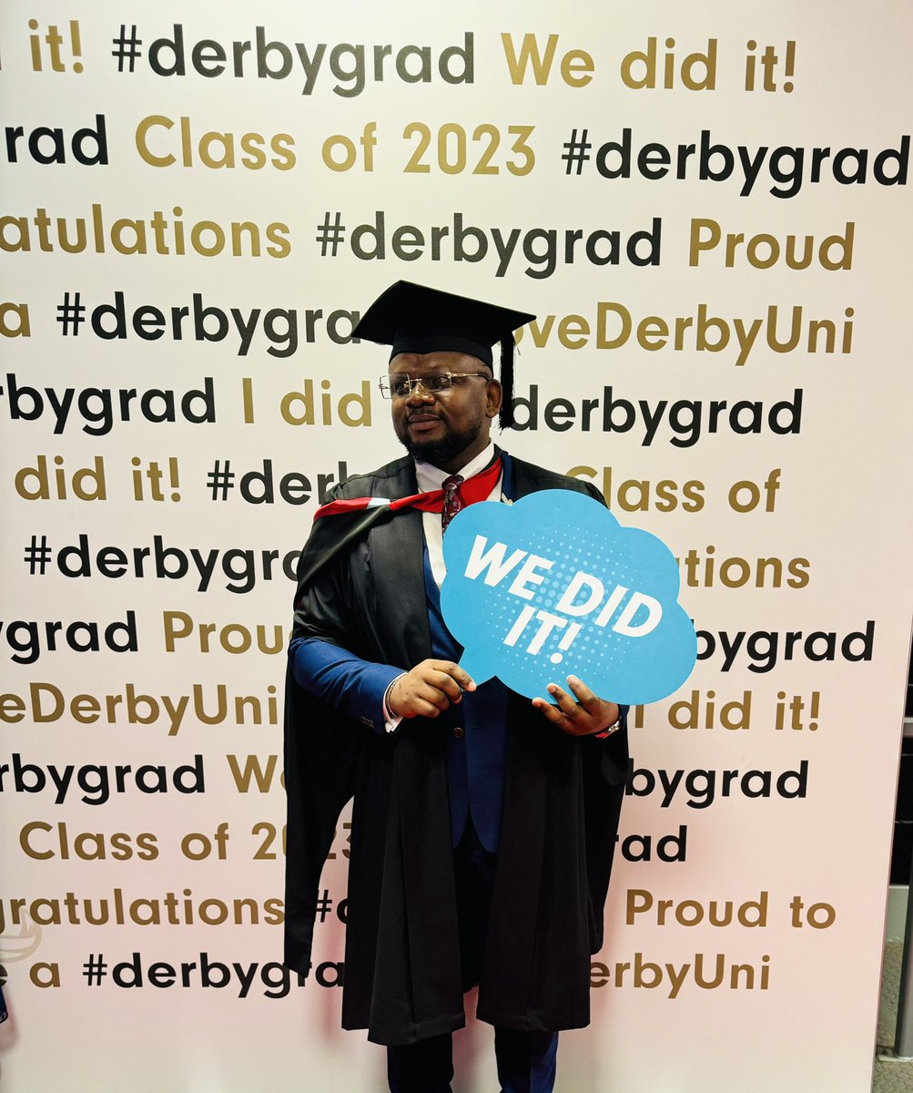 Obabankzz's tweet photo. Another Msc in the Bag. 

I’m Thankful To God For Showing Me  His Marvelous Help And Kindness In A Strong City. 

God did. 
#Derbygrad
#ObaToTheWorld https://t.co/4Bv342OXtB