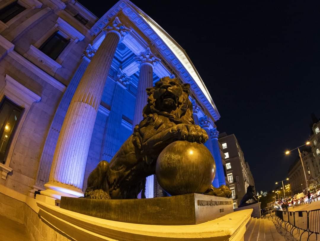 AEACaP's tweet photo. 🔵🫁 El @Congreso_Es se ilumina en azul con motivo del #DíaInternacionalCáncerDePulmón

➡ Objetivo: visibilizar la enfermedad entre la ciudadanía e impulsar su prevención e #investigación https://t.co/iKB9VDItzq