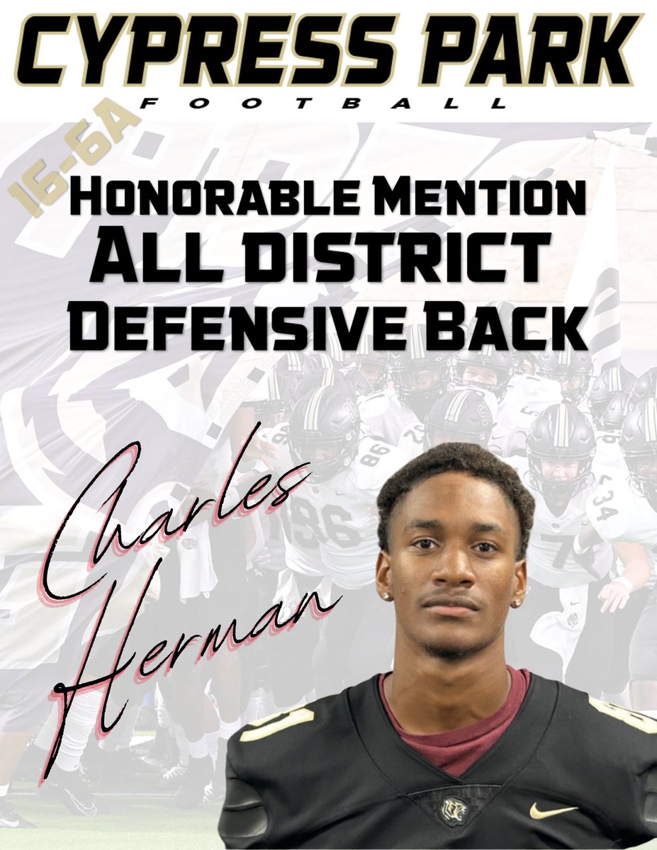 Congratulations Charles!
<a href="/CyParkAthletics/">Cy Park Athletics</a>
<a href="/CypressParkHS/">Cypress Park HS</a> 
#RiseUp