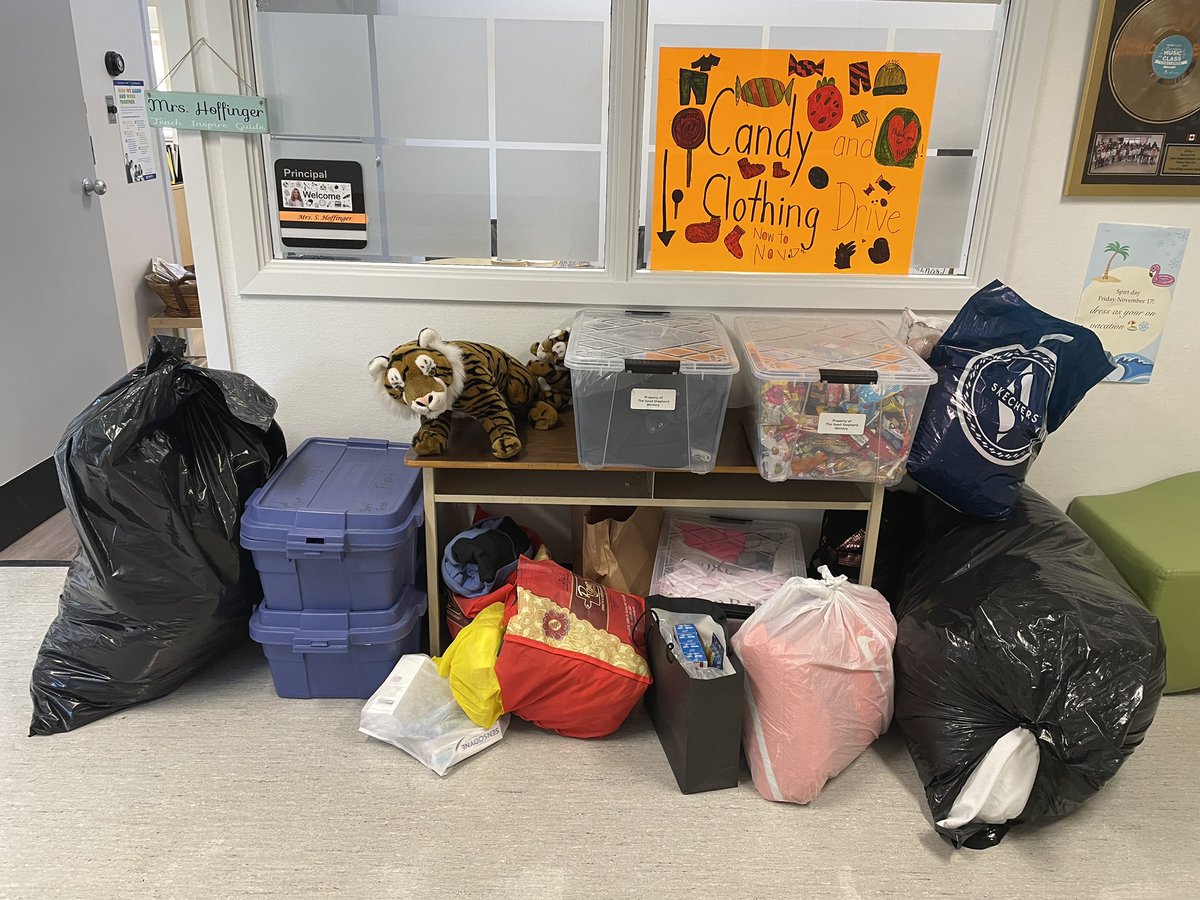 What a generous community we have at Thompson ! Donations are going to those in need in the downtown east side through a partnership with McMath secondary and the Good Shepherd ministry. Well done tigers!