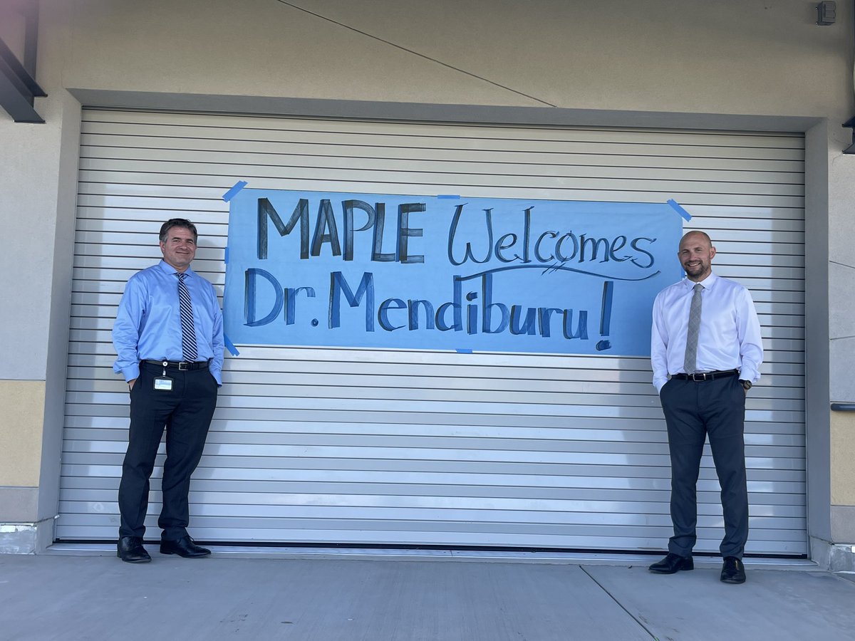 Maple had a visit from a special guest yesterday! Grateful for Dr. John Mendiburu’s leadership and support in Kern County. 💙<a href="/JohnMendiburu/">John G. Mendiburu</a>