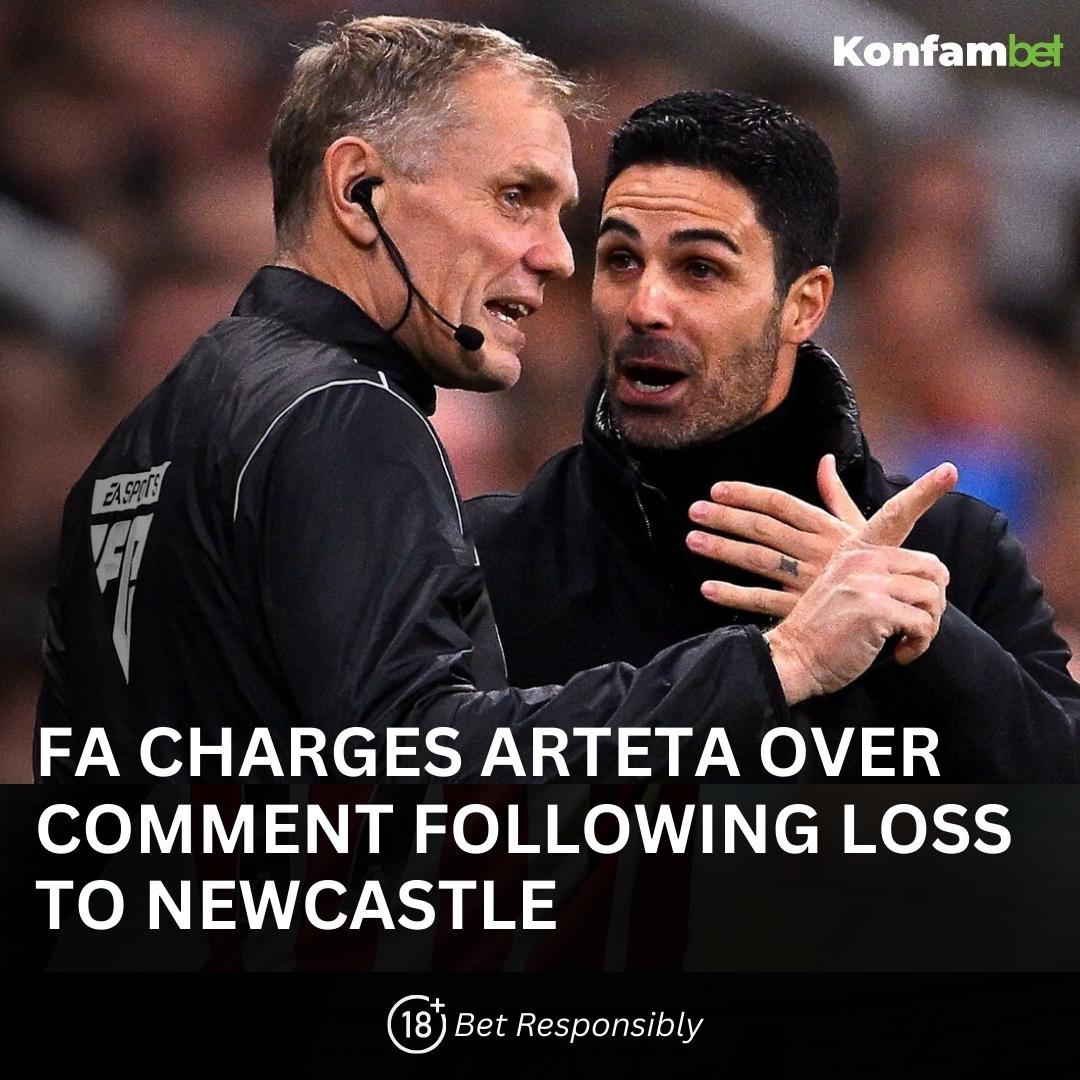konfambet's tweet photo. Latest Arsenal news as Mikel Arteta has been charged by the FA for breaching a rule following his brutal admissions made after the defeat to Newcastle
#konfambet #Goldenrace #kiron #casino #livecasino
#FTN #spacexy #aviator #sports #sportsbet #rocketdice #JetX
#virtuals #esport. https://t.co/gSBi84DqRi