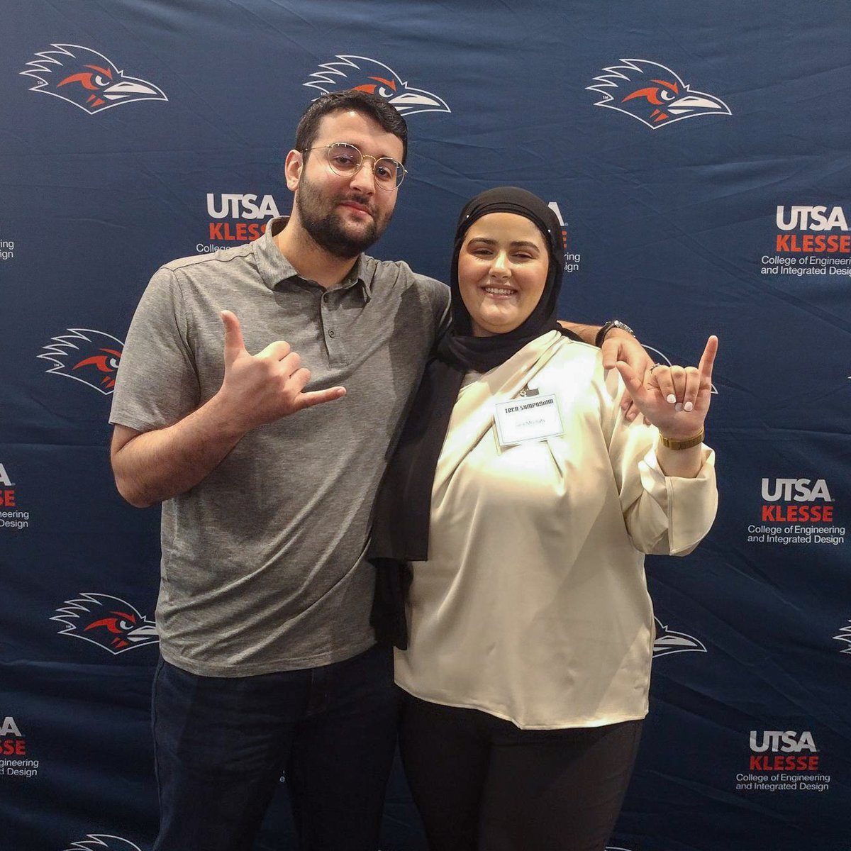 UTSA's tweet photo. Thanks for joining us at today's Tech Symposium! There were so many awesome prototypes and projects on display. π€© Keep an eye out for the winners!
#UTSA #UTSATechSymposium https://t.co/JhAYpW9iV5