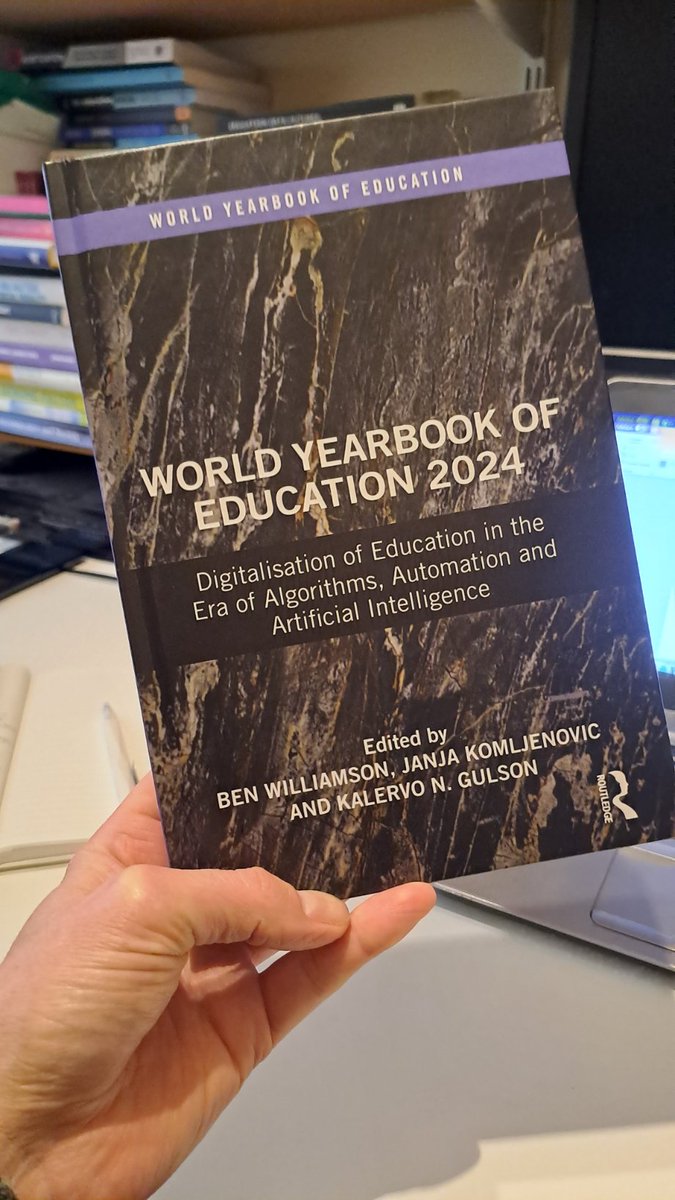 This new book on algorithms, automation and AI in education has been a couple of years in the making, with about 30 colleagues contributing, so it's great to finally get hands on a copy. It's one for the libraries to buy - or preview our intro chapter free taylorfrancis.com/books/edit/10.…