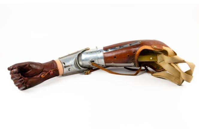 Kmuseumgeek's tweet photo. This artificial arm, with detachable #hand, came with attachments including a bowling hand. See it on display in @museumliverpool #DiabilityHistoryMonth display 'Assistive Technology : What it means to Us' #Museum30 https://t.co/D12dPVT0KD https://t.co/131f25lDB6
