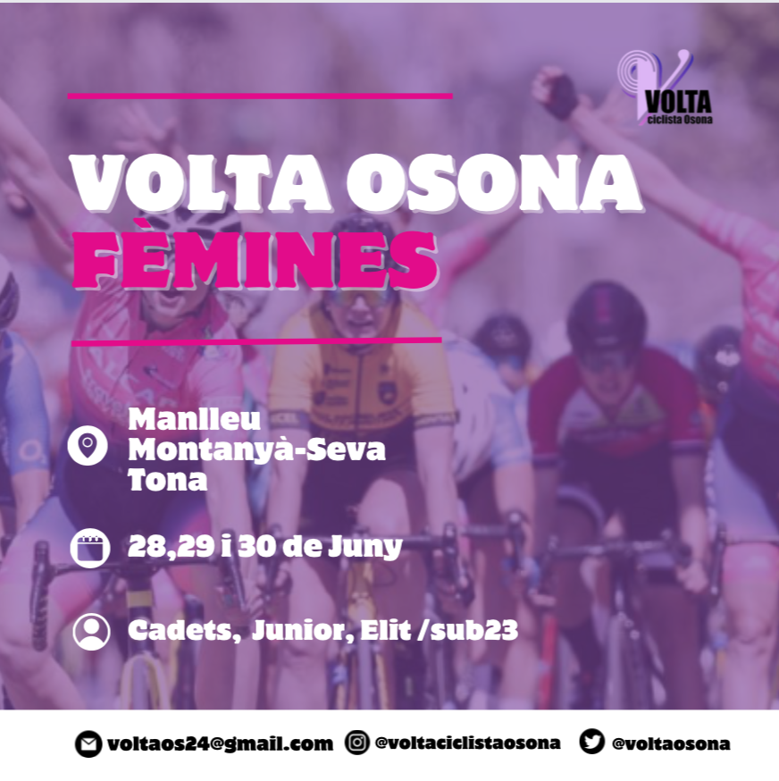 voltaosona's tweet photo. Salut, ciclistes apassionades! 🌟
La primera #VoltaFèmines a #Osona 🚴♀️ https://t.co/Y6k5JouElU
