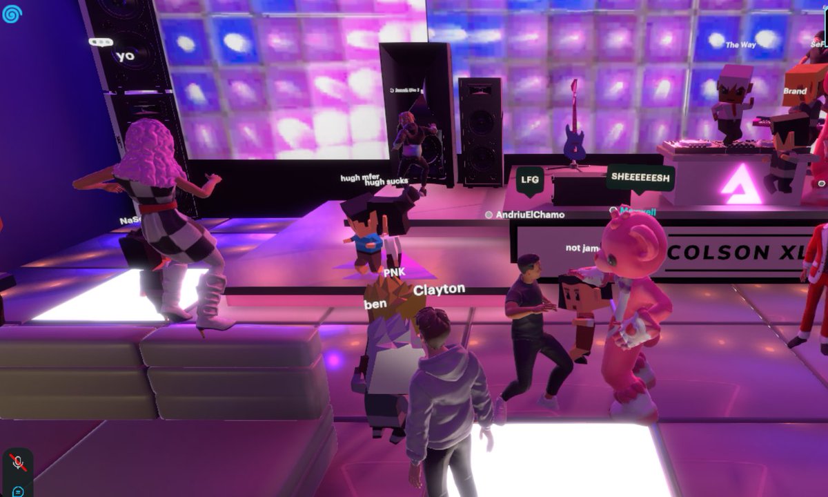 audius's tweet image. What if we threw another party in the Audius Lounge? 🥺👉👈