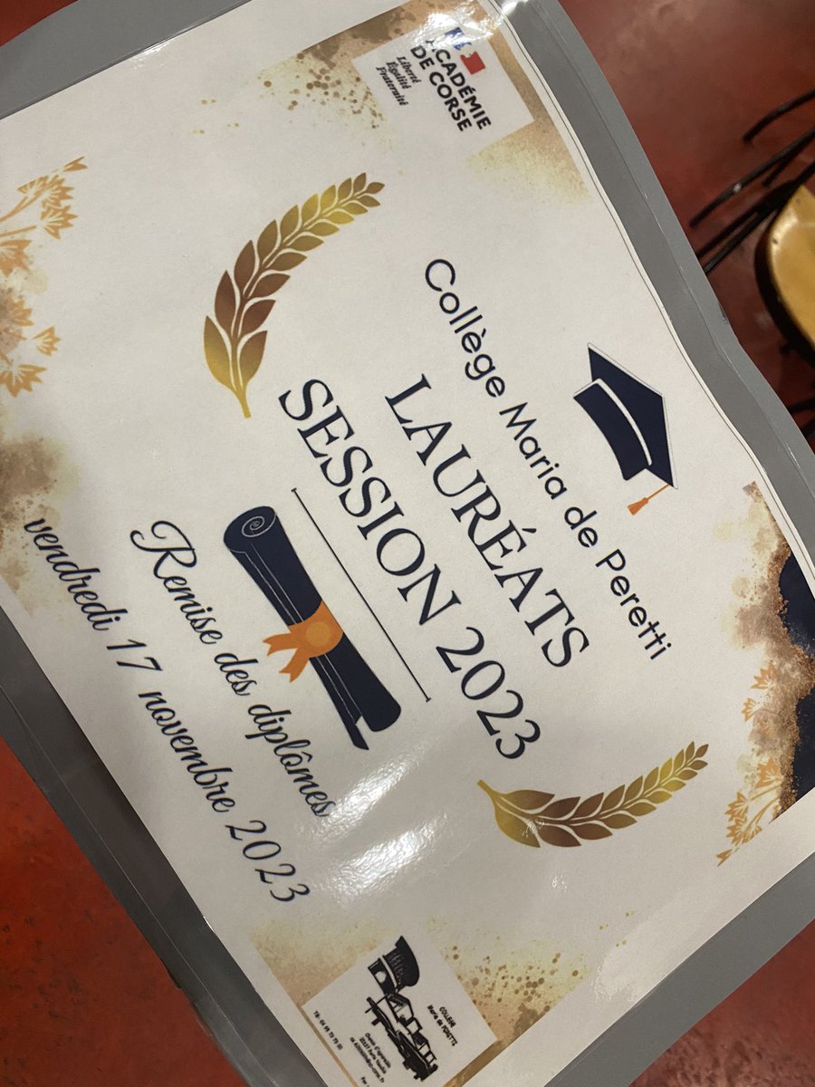 mariadeperetti's tweet image. Cérémonie républicaine de remise des diplômes DNB CFG BIA #session2023 👏 @accorse