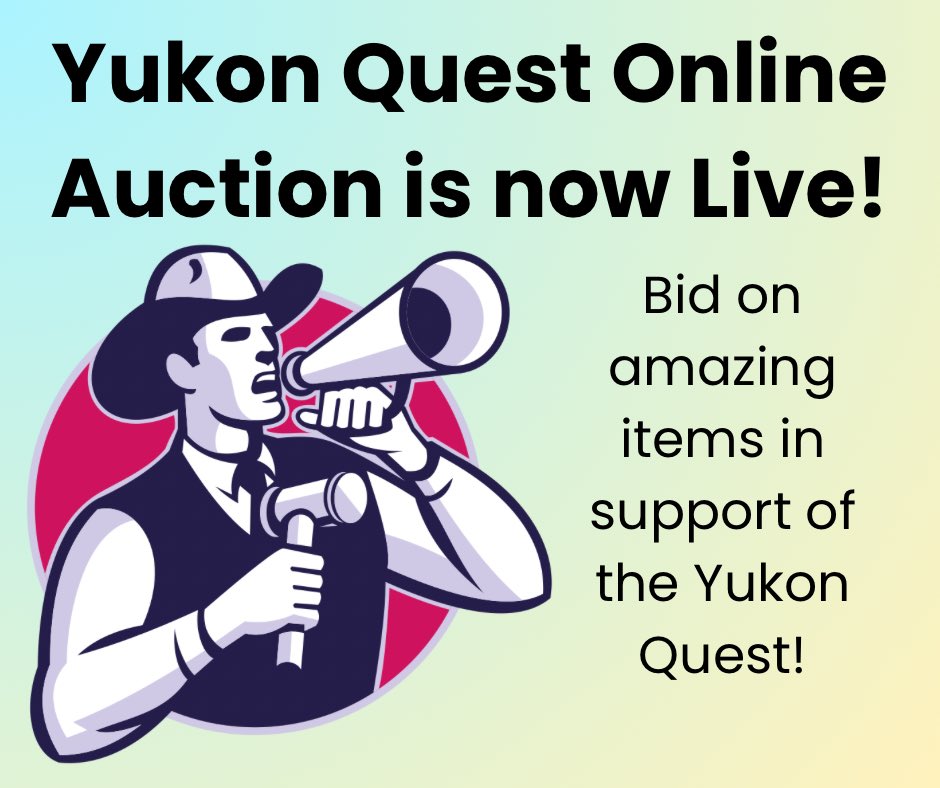 The Yukon Quest Online Auction is now live!

Check out our amazing sponsored items from your favourite businesses around Whitehorse.

Find the auction here:

32auctions.com/yukonquest2024

Bidding is already underway and the auction closes on November 27!