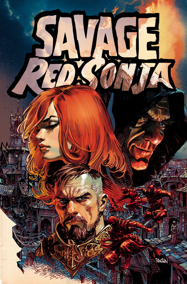 #SavageRedSonja #4's cover is here for you to inspect!  If you like what you see, maybe, just maybe, consider buying the issue! I kinda dare you! @dynamitecomics Story by your favorite barbarian and interior art by <a href="/Ale_P0/">Alessio Petillo</a> @FrancescoSegala