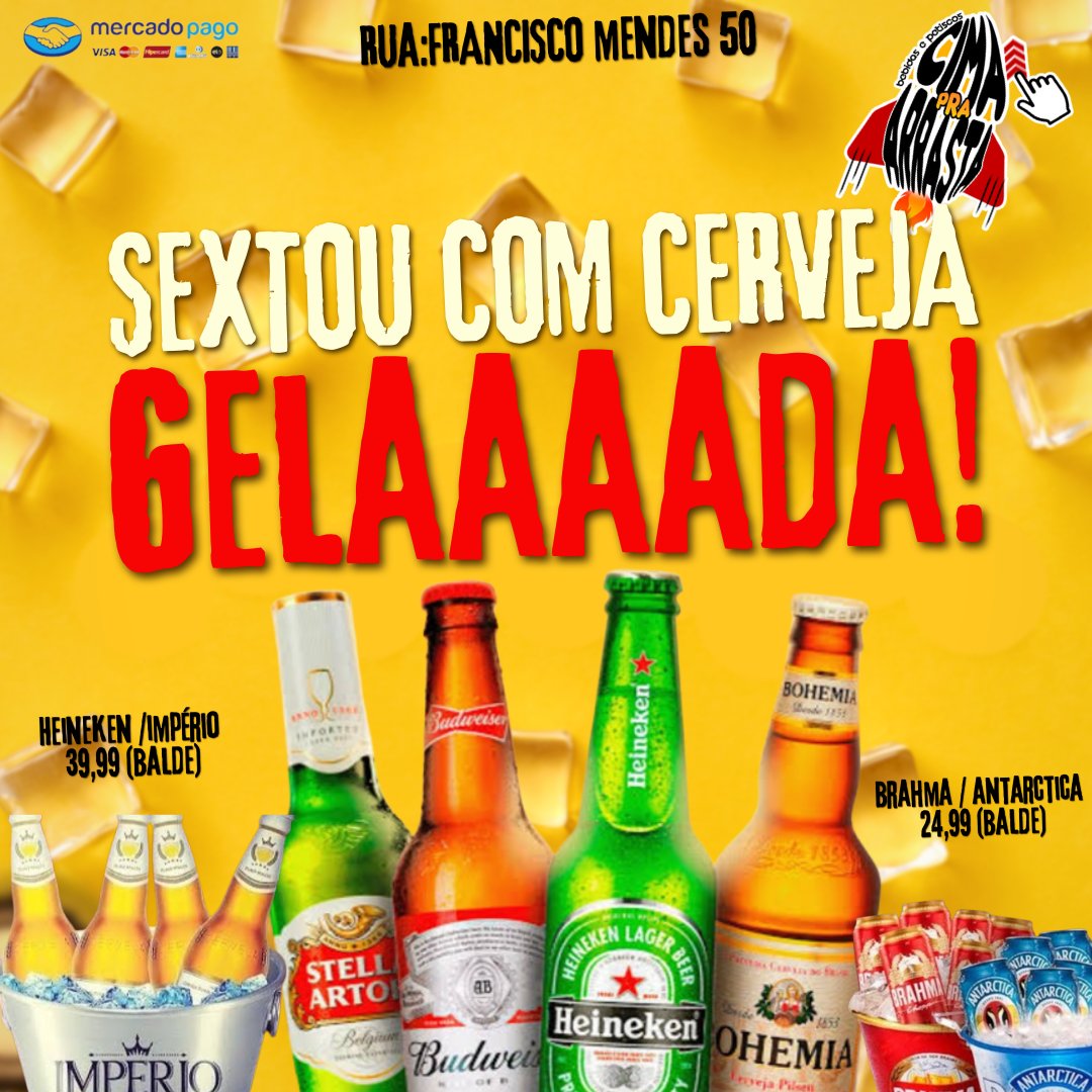 ARRASTAPRACIM's tweet photo. "ESTAMOS DE VOLTA PARA ALEGRIA DOS NOSSOS CLIENTES #ARRASTA ON APARTIR DAS 17:00 HJ 🚀 .
#BALDE BRAHMA /ANTÁRTICA 24,99 NA PROMOÇÃO ✅️🤪🍻 ... https://t.co/5JBDUh7VJH