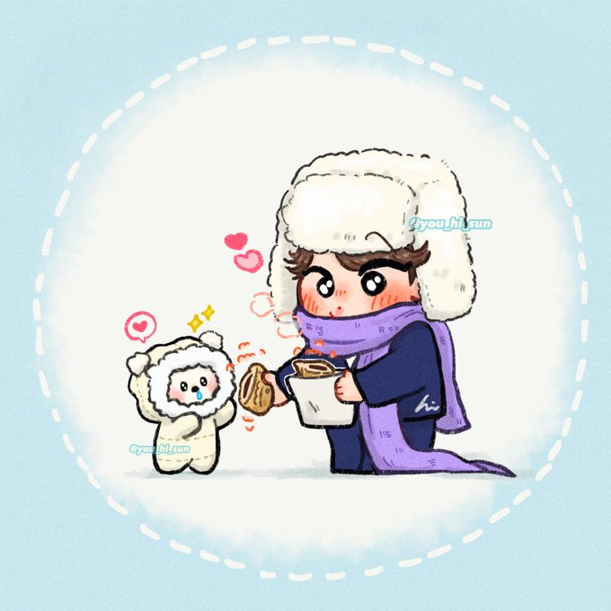 #BTS #JIN #RJ #btsfanart   分け合えばもっとあったかい