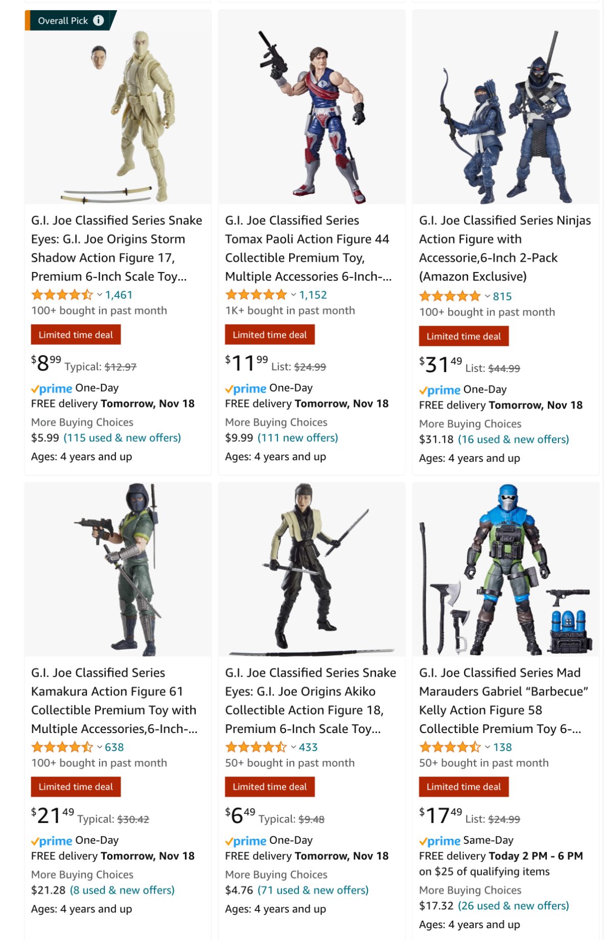 Figure News & Customs on X: Hasbro G.I. Joe Classified  Early Black  Friday deals #ad   / X