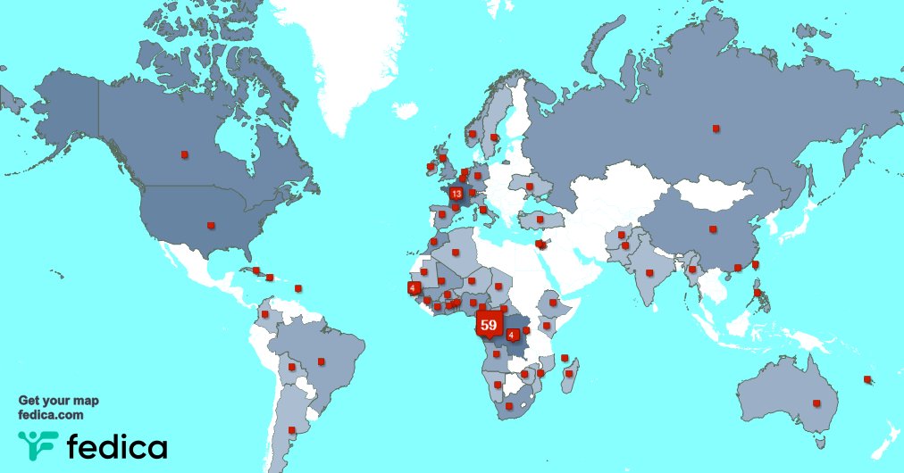 J'ai 1 nouveaux abonnés, de Congo la semaine dernière. Voir fedica.com/!sitavivien