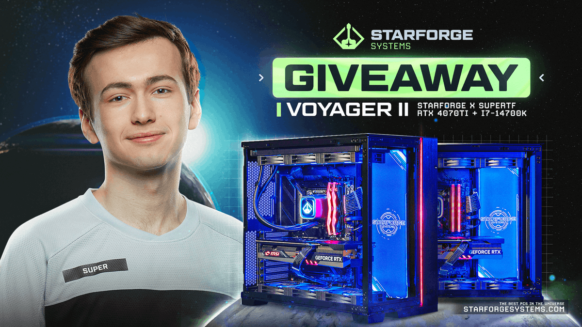 $2,500 RTX 4070Ti Gaming PC Giveaway!

To enter, perform these tasks via the link below:

⚡️ Retweet and like

⭐️ Follow <a href="/supertf/">Matthew DeLisi</a> <a href="/StarforgePCs/">Starforge Systems</a> <a href="/VastGG/">Vast</a> 

Enter here: vast.link/Super