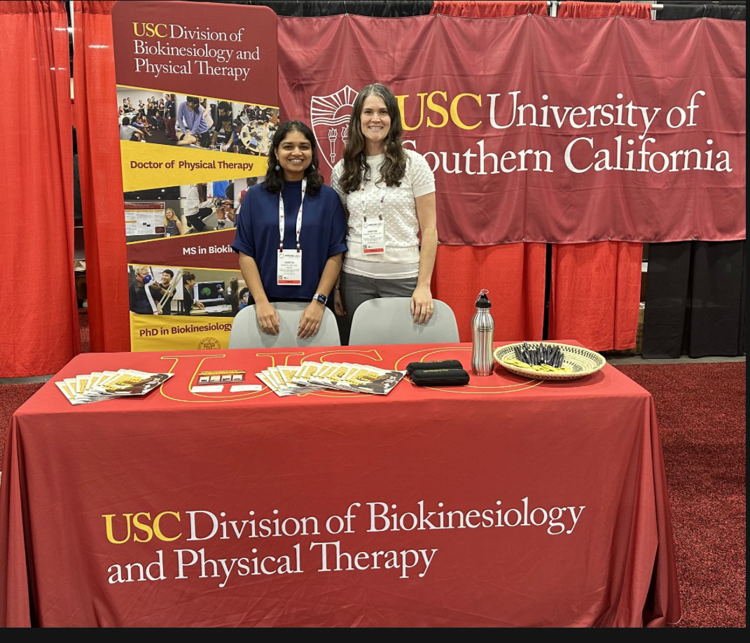 Shreya Jain (PhD '24) and Dr. Kristan Leech representing @uscbknpt at the Annual Biomedical Research Conference for Minoritized Scientists in Phoenix! Come by and visit our booth 1018 in the exhibit hall! 
.
#ABRCMS2023 #USCBKNPT #USCDPT #USCBKNPT #USCresearch
