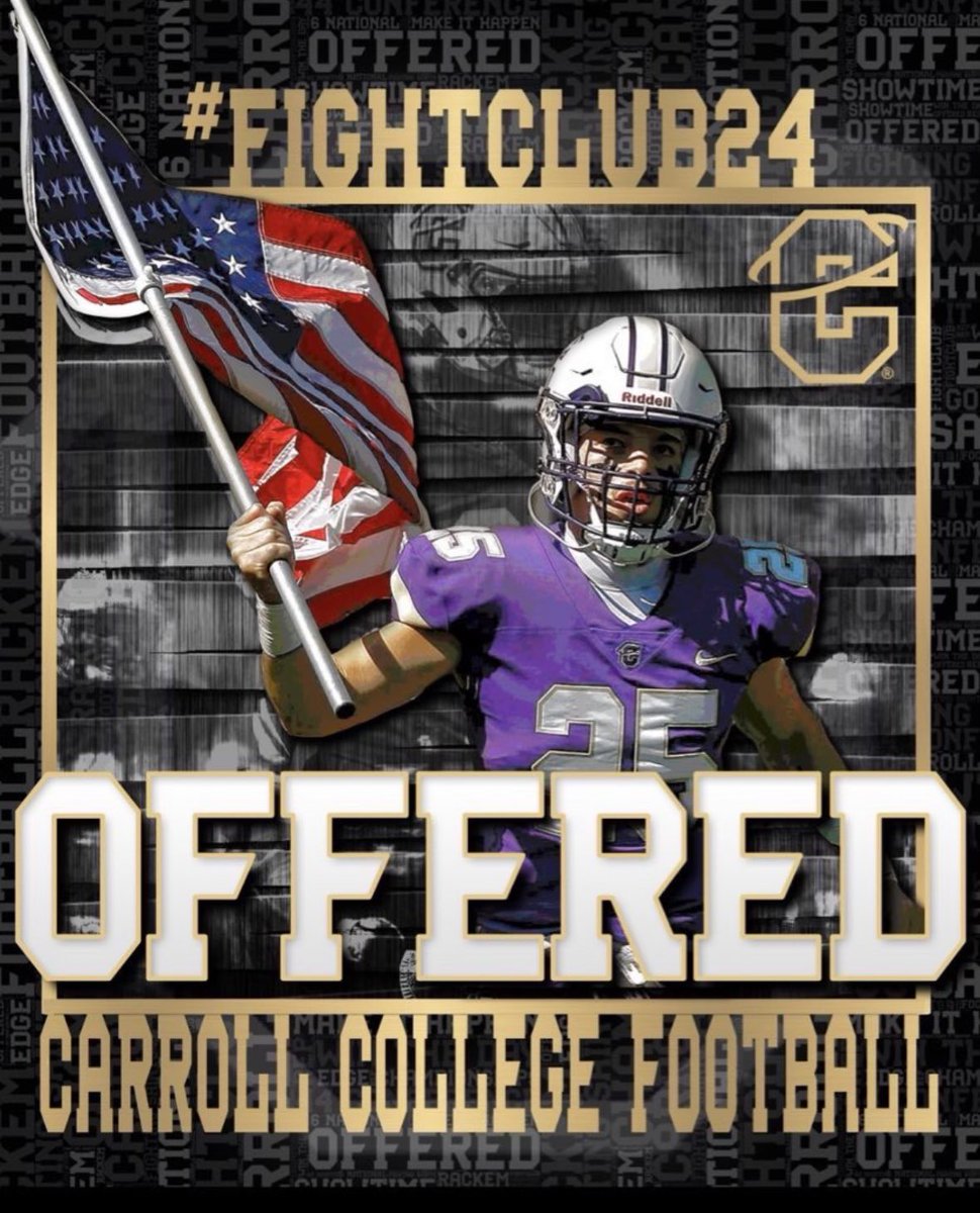 #AGTG after a Great Conversation with @CoachGBrown2379 I am blessed to receive a offer to Carroll College