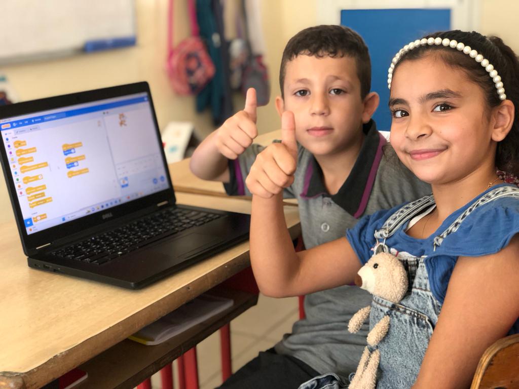 DawhaRobotics's tweet image. After getting familiar with backdrops and sprites, it was time for @makdawhaschool learners to use #motion and #events blocks to make the cat in @scratch come to life
#coding #robotics #STEAM 
@soha_nj
