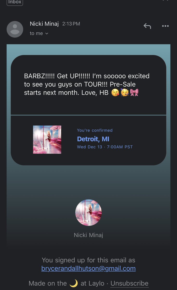 b_hutson13's tweet photo. The time has come @NICKIMINAJ 💖💖 https://t.co/67zLYyKElZ