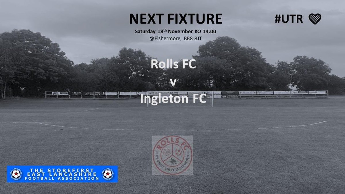 📢 Weekend Fixture Update 🏆⚽ 🔵 1st Team Match: 🆚 @ingletonfc 🏆 Peter Marsden Craven Cup 📅 Saturday 18th November 📍 Ghyll Lane, BB18 6JG (changed back due to Fishermore being closed) 🕑 Kick-off: 14:00 #UTR 💙