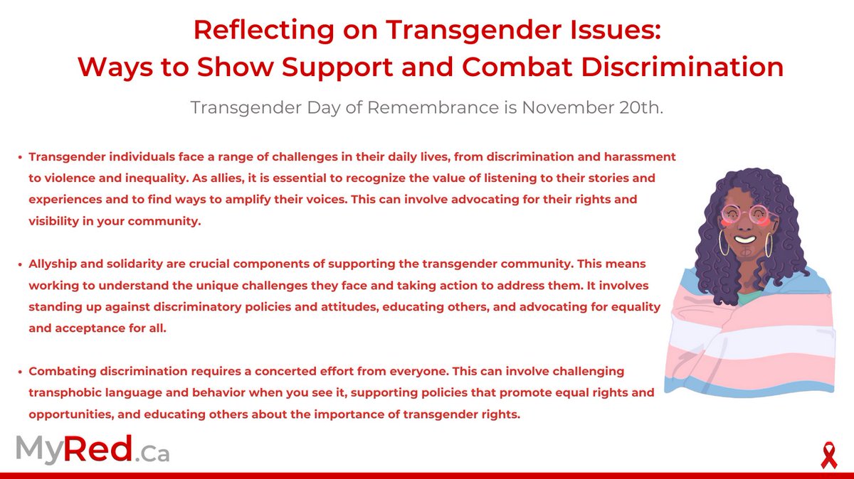 Reflecting on Transgender Issues: Ways to show support and combat discrimination.
#HIVawareness #HIVprevention #endstigma #lovewins #healthequality #equality #sex #sexpostive #queer #LGBTQ2S #lgbtq #lgbtqia  #pride #lgbtcommunity #Toronto #Ottawa #Ontario #Canada