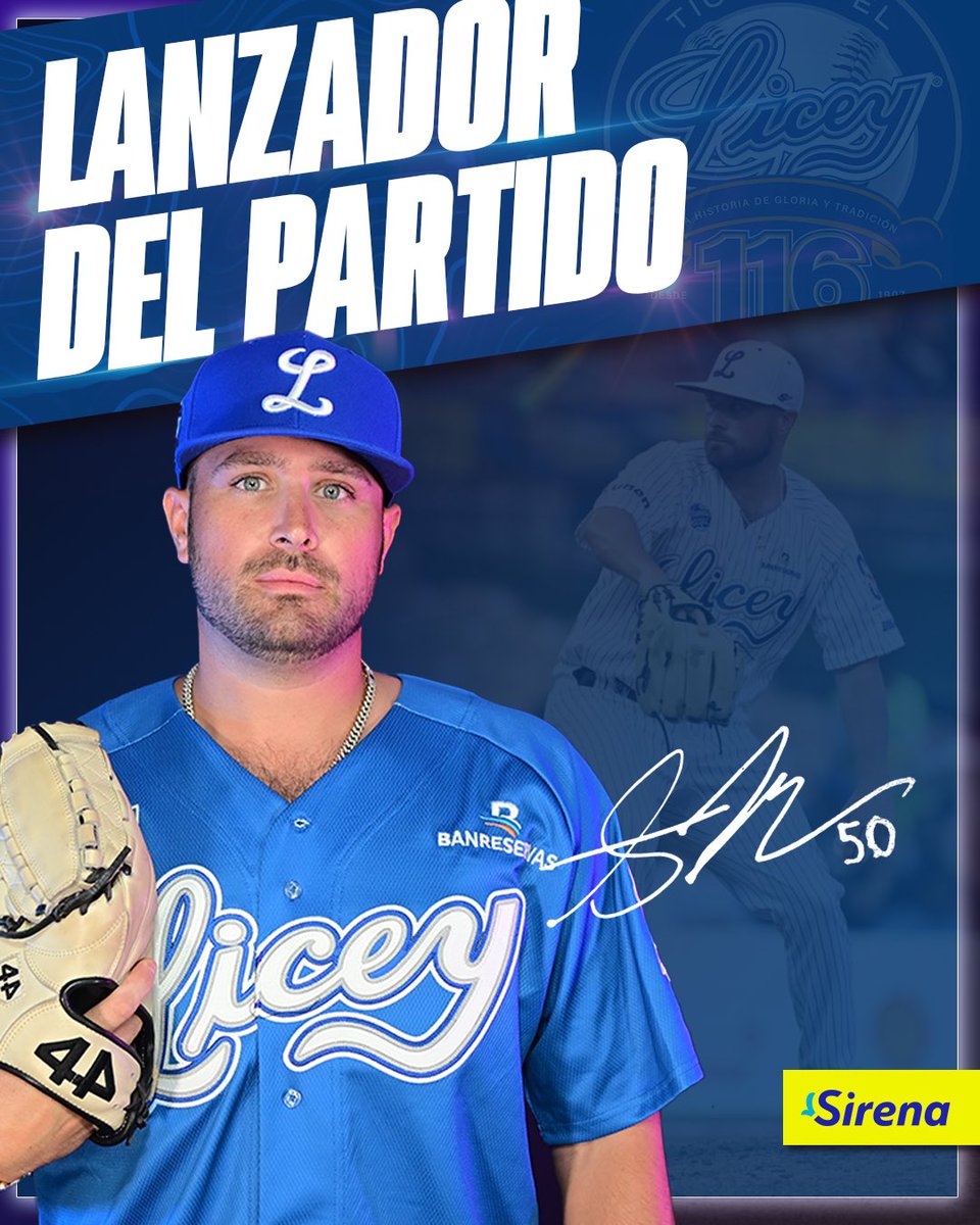 TigresdelLicey's tweet photo. Hoy nos esperan en La Romana y Steve Moyers está listo para encaminarnos a una nueva racha de victorias. 😤👊🏼

#LaGloriaContinua 💙🏆 https://t.co/K6eZz50zpo