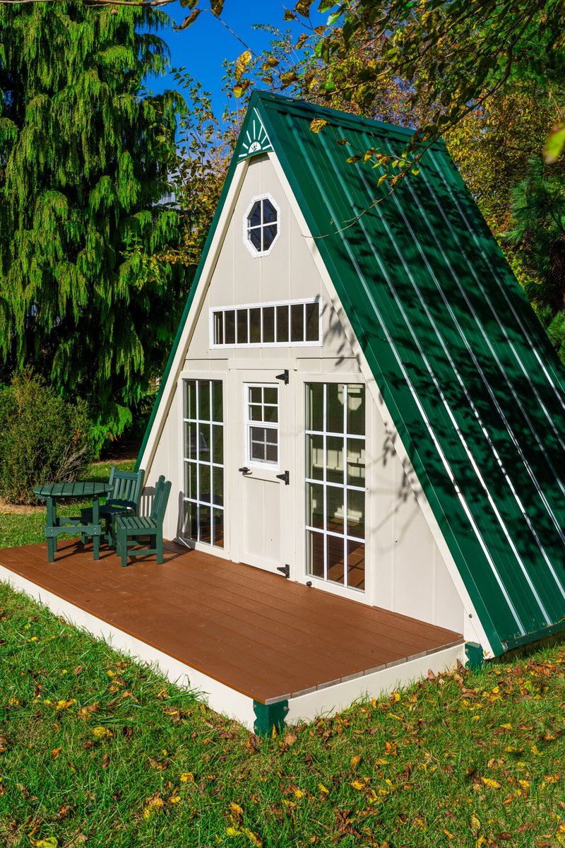 We are super excited about our new A-frame playhouses! #swingset #playhouses #outdoorfun