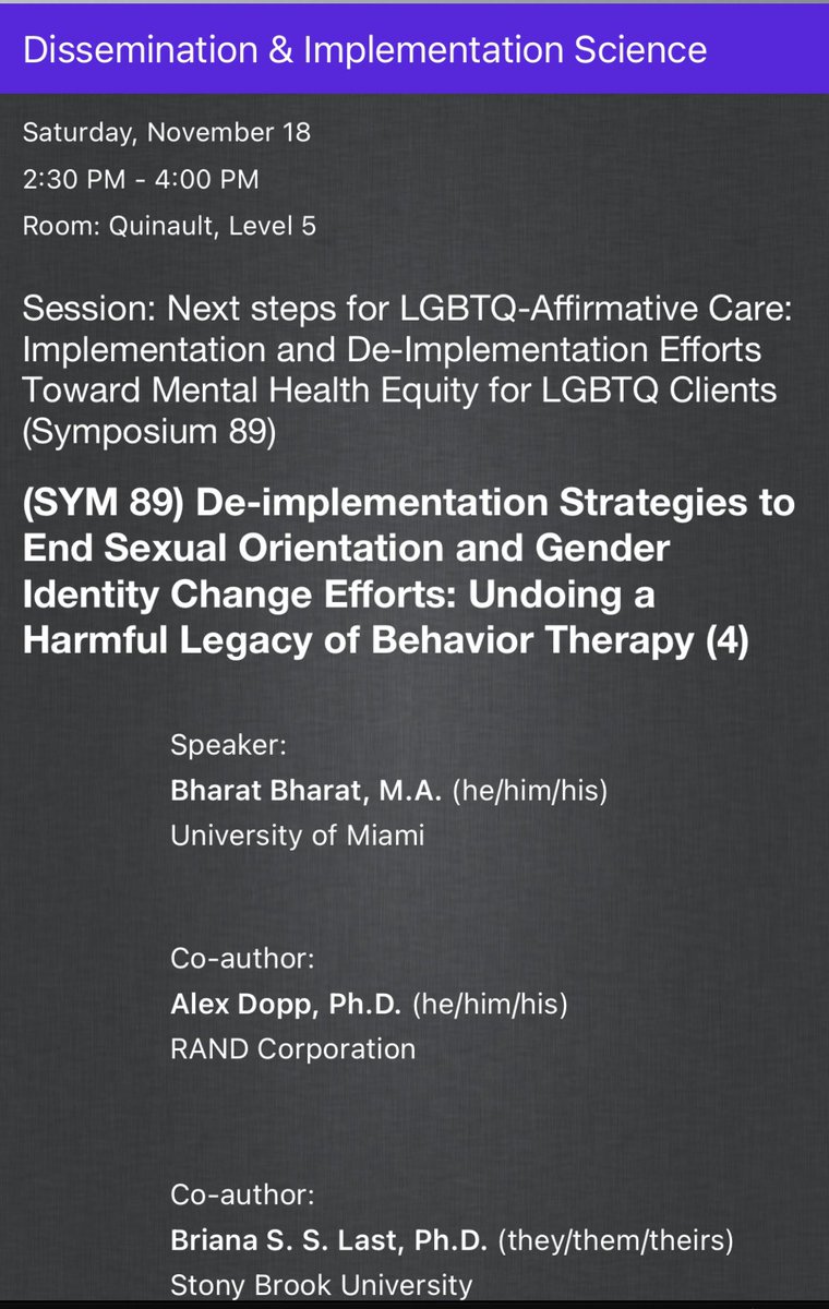 bharat_b92's tweet image. Be sure to come see amazing chairs @audreyharkness &amp;amp; @DrZSoulliard lead &amp;amp; present in this symposium tomorrow 2:30-4pm along with wonderful speaker @RSoniaSingh &amp;amp; fabulous discussant @alex_dopp_phd! I’ll speaking on de-implementing SOGIECE too! #ABCTSeattle2023 #ABCT2023 @ABCTNOW