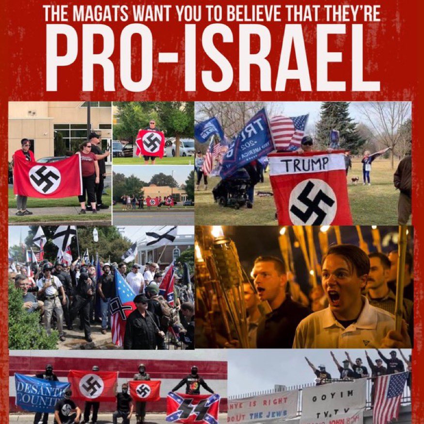 GabenskiJc's tweet photo. @EliseStefanik It’s appalling that Elise is condemning antisemitism when DJT is echoing Hitler and her followers are flying Nazi flags??
I’m sure as hell not okay with this.
Are the #GopFacists planning on having foreign terrorists attack on US soil so they can blame it on Joe? https://t.co/h7PUNplvyI
