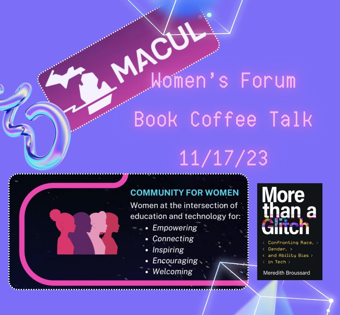 Woke up early with <a href="/MACUL/">MACUL</a> @luvtorrie <a href="/roth_teach/">Megan Roth</a> @debestmath @senoramccollum <a href="/devoogds/">Sara DeVoogd</a> <a href="/mjwhite61/">mjwhite61</a> <a href="/CoffeyLibrarian/">Mary Beth Coffey</a> @asmart17 @jeanellewonders @brostromda <a href="/MrsBoleski/">Holly Boleski</a> <a href="/mrsdls/">Kellie DeLosSantos</a> <a href="/wrightc2/">Cresta Wright</a> @chxTECH @oconnorashlie <a href="/ebuckhold/">Elizabeth Buckhold</a> +others to chat about <a href="/merbroussard/">Meredith Broussard</a>'s book.
