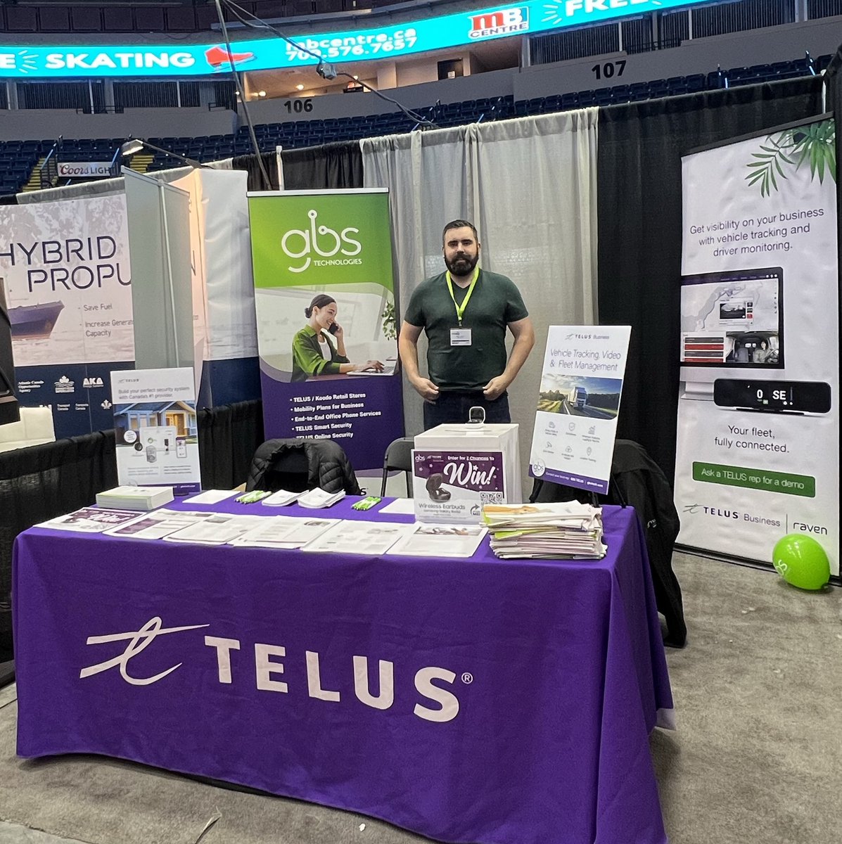 We're all setup and ready to go at Booth 416 for the North Atlantic Fish &amp; Workboat Show, MB Centre in St. John's! Thank you Nick and Dave for getting things off to a great start! #Telus #Telusbusiness #gbstech #atlanticcanada #blackfriday2023 #blackfridaydeals