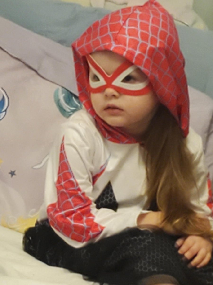 DouglasLGill's tweet photo. When your kiddo is cooler than you in every possible way. 

#ghostspider #GwenStacy #fairy #dadlife #drummer https://t.co/pPVY4GHlVL