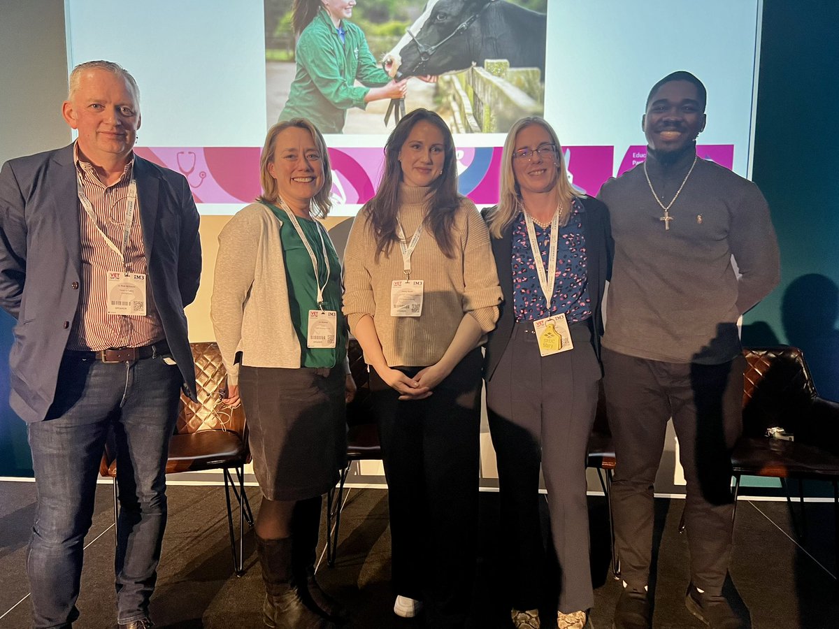 Could apprenticeships transform veterinary education? Probably! Possibly! Big thanks to @BritishVets for hosting such an interesting discussion today at #LVS2023. It was a pleasure to join panelists Liz (@mossposs), Mary and Emmanuel, chaired by Rob. May the chat continue!