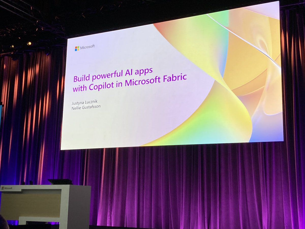 Last session 

Build powerful AI apps with Copilot in Microsoft Fabric 

before the closing note 

#MSIgnite #MicrosoftFabric