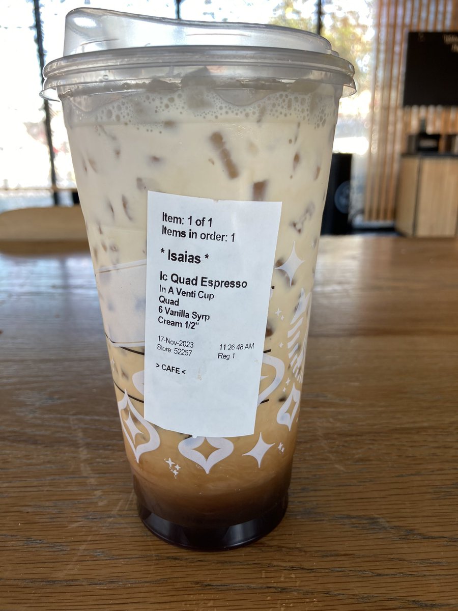 IsaiasBeatles's tweet photo. *Wondering if that drink on the counter is mine*
Isaias: 99% of cream for my 4 shot espresso? Yup! Thatβs mine!
π
#CoffeeFail https://t.co/AUfzGo51mE