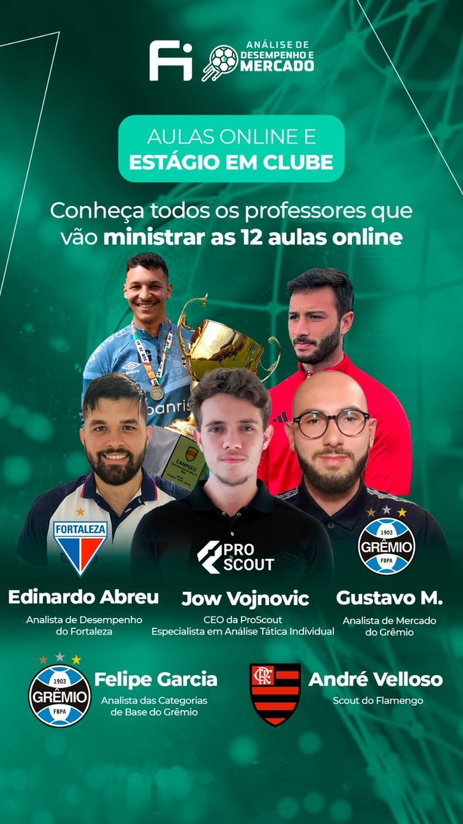 Uma área que evolui a cada dia no Futebol mundial é a de Análise de Desempenho.

A relevância desse processo de Scout é explicada em todo time vencedor!
No <a href="/FutebolIntBR/">Futebol Interativo</a> você aprende com quem sabe!
Adquira seu curso com desconto aqui:wa.link/qifofl