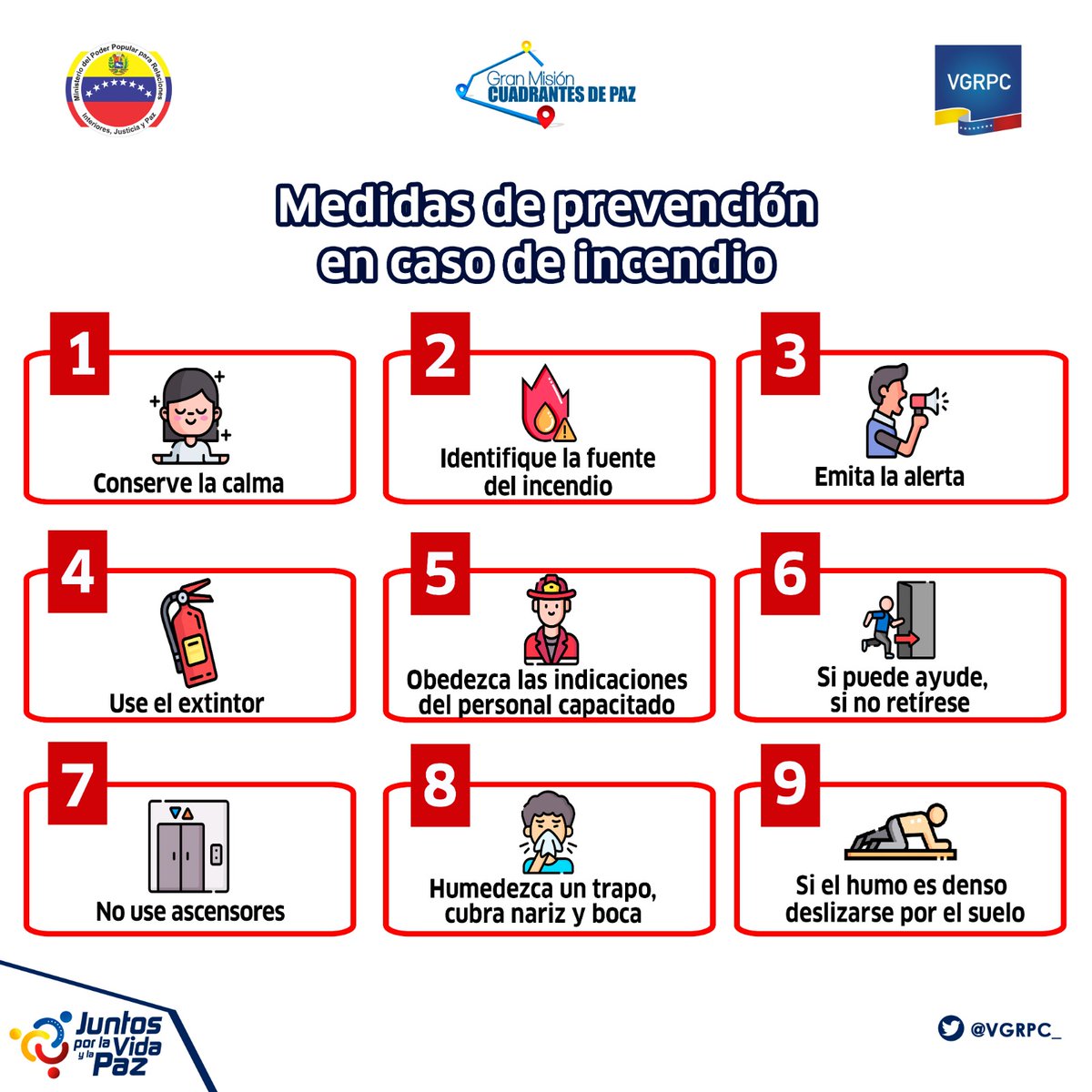 PCivil_Ve's tweet photo. #17Nov | 🔸¿Sabes qué hacer en caso de incendio? A través de este espacio contribuimos a fomentar una verdadera cultura preventiva dentro del pueblo venezolano.
#JuntosPorLaVidaYLaPaz

#SoberaníaEsEsequibo https://t.co/KDI771HDcG
