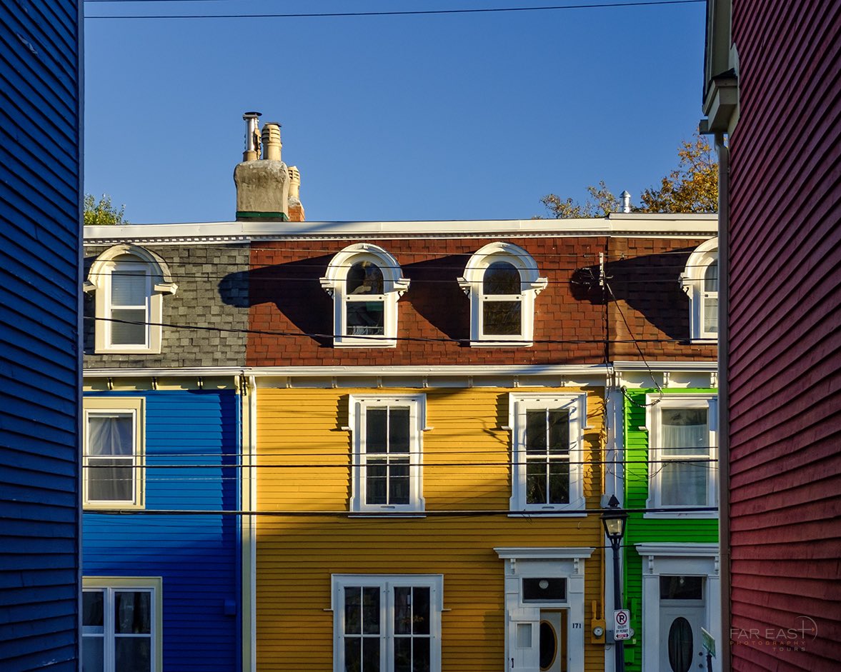 The colours of fall - St. John’s style.   Why save your vacation for summer!  Where will a Far East Photography Tour take you? <a href="/LegendaryCoasts/">Legendary Coasts</a> <a href="/NLtweets/">NewfoundlandLabrador</a> #exploreNL #fallcolours #phototours #fareastphotographytours #fujifilm