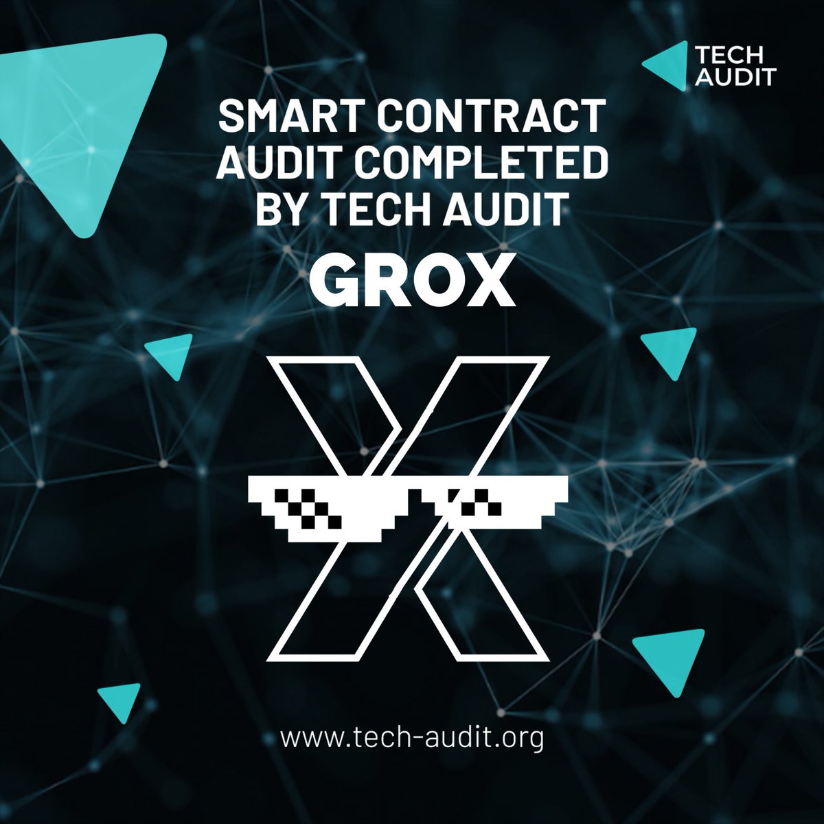 Hey there dear community members! $GROX (
<a href="/GROXERC20/">GRO𝕏</a>) is audited and listed, check the report by link below.    

Projects website 🌐: groxerc.com 

Audit link: github.com/Tech-Audit/Sma…
 
More info: tech-audit.org