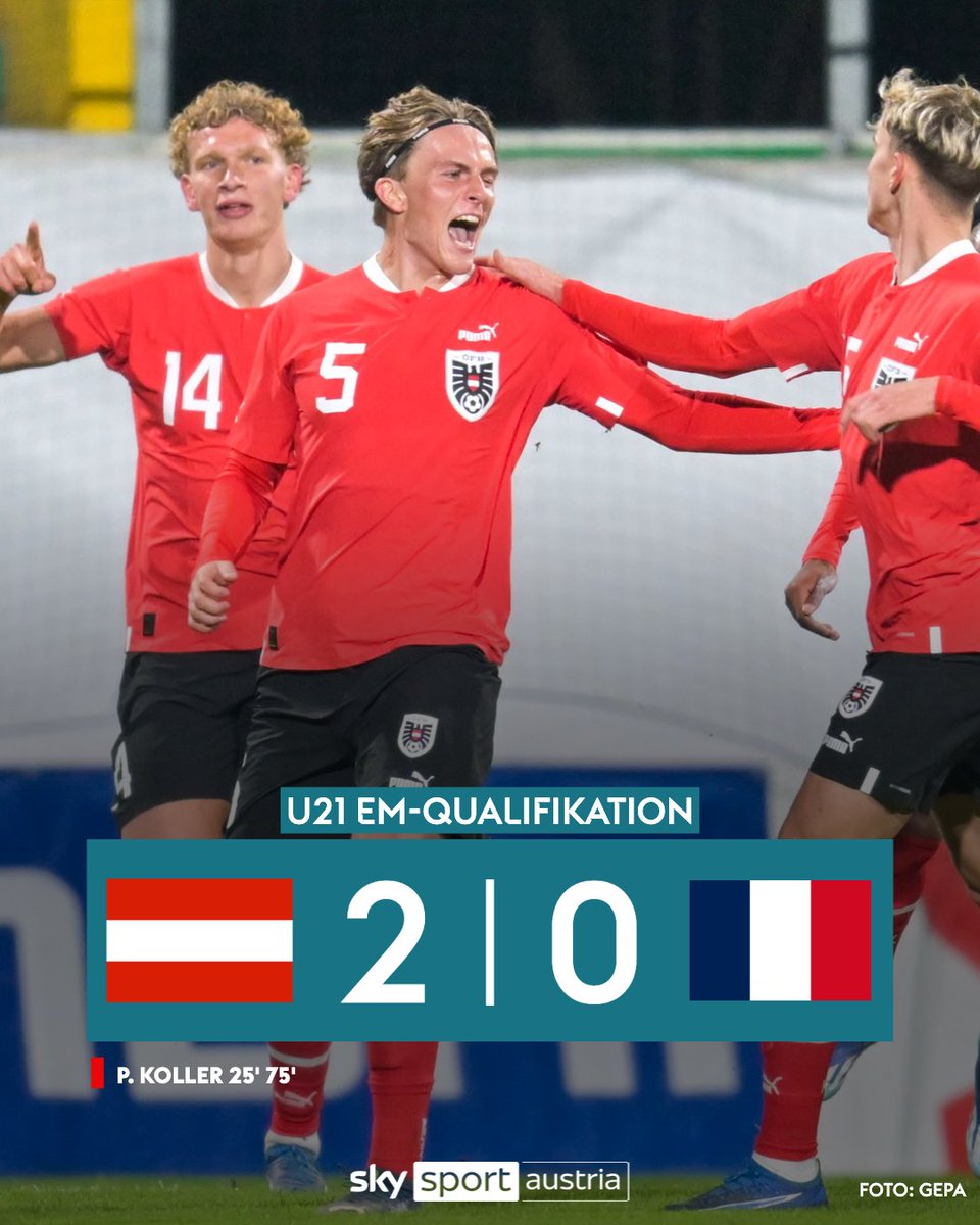 SkySportAustria's tweet photo. Sensationeller Sieg! Österreich dominiert das Spiel und besiegt Frankreich! 🇦🇹
Mehr dazu: https://t.co/5oNLPXQkn5
#AUTFRA #U21 #EMQuali https://t.co/X8ajk7ID5X
